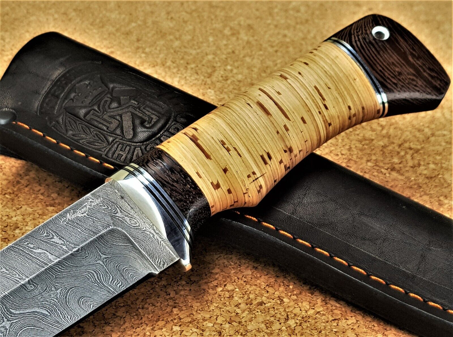 Damast Outdoor Jagd Messer Nazarov Knives Russland Handarbeit HRC 62 Бизон