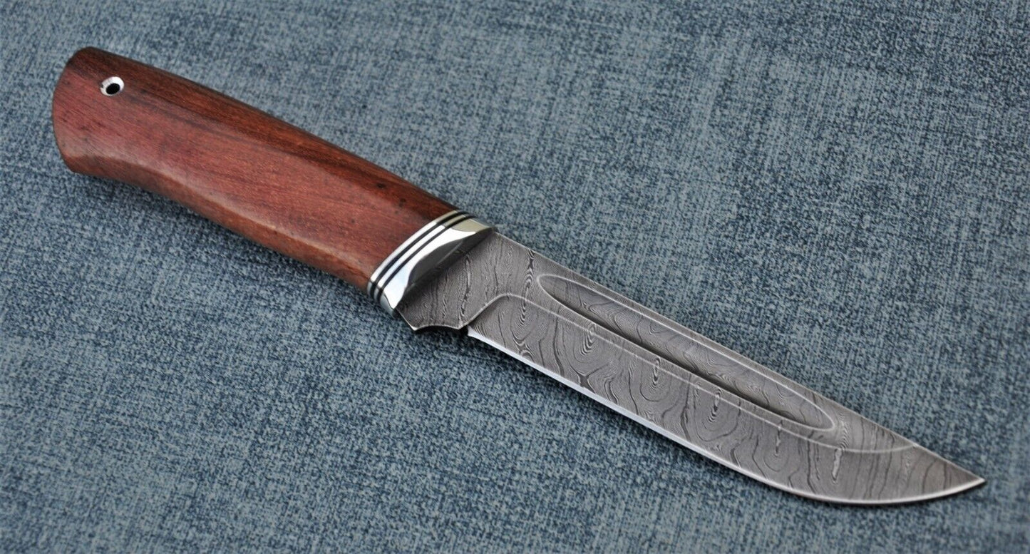 Damast Damaszener Stahl OutdoorMesser Nazarov Knives Handarbeit HRC62 Боец