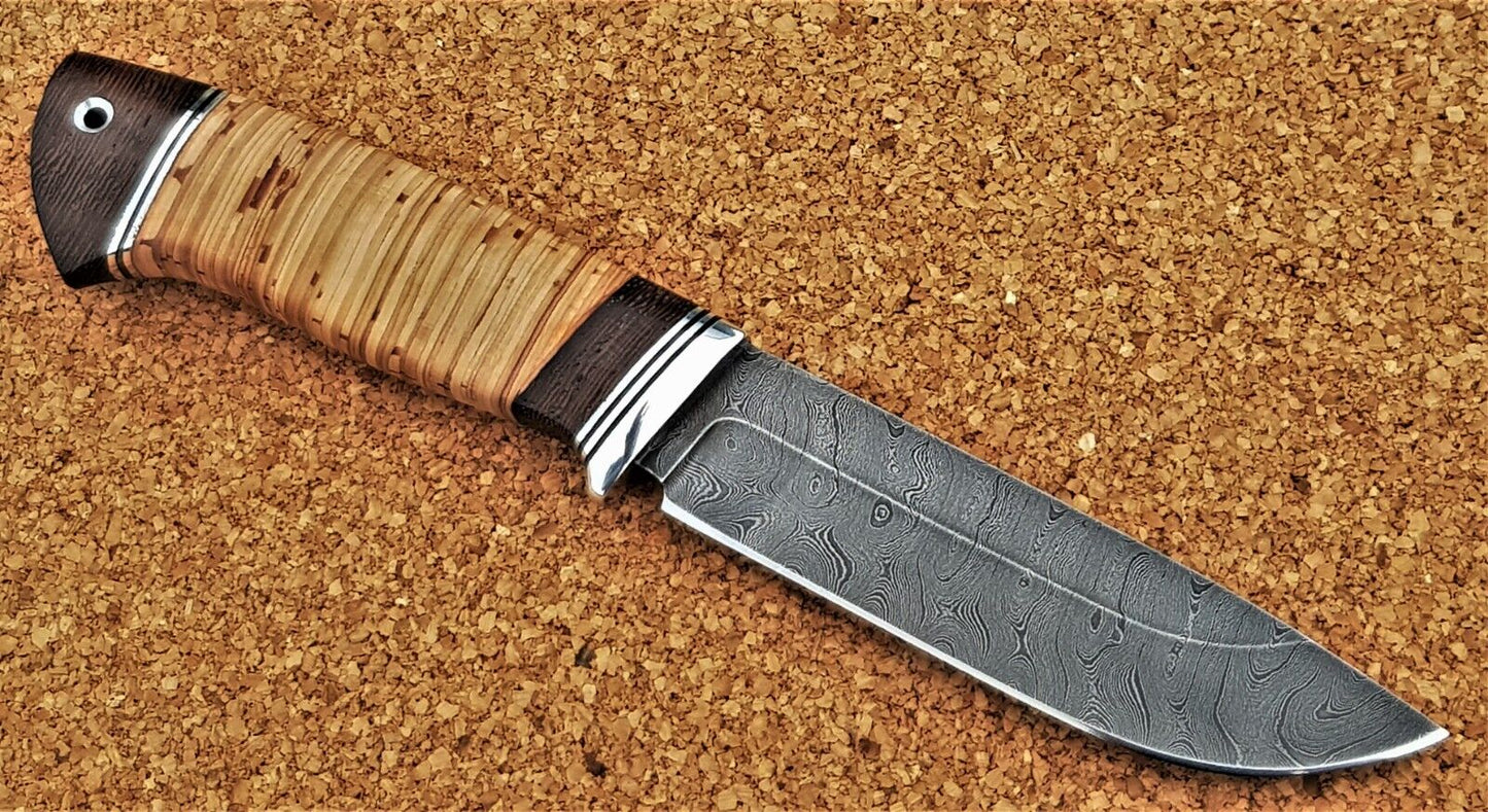 Damast Stahl Outdoor JagdMesser Nazarov Knives Russland Handarbeit HRC62 Путник