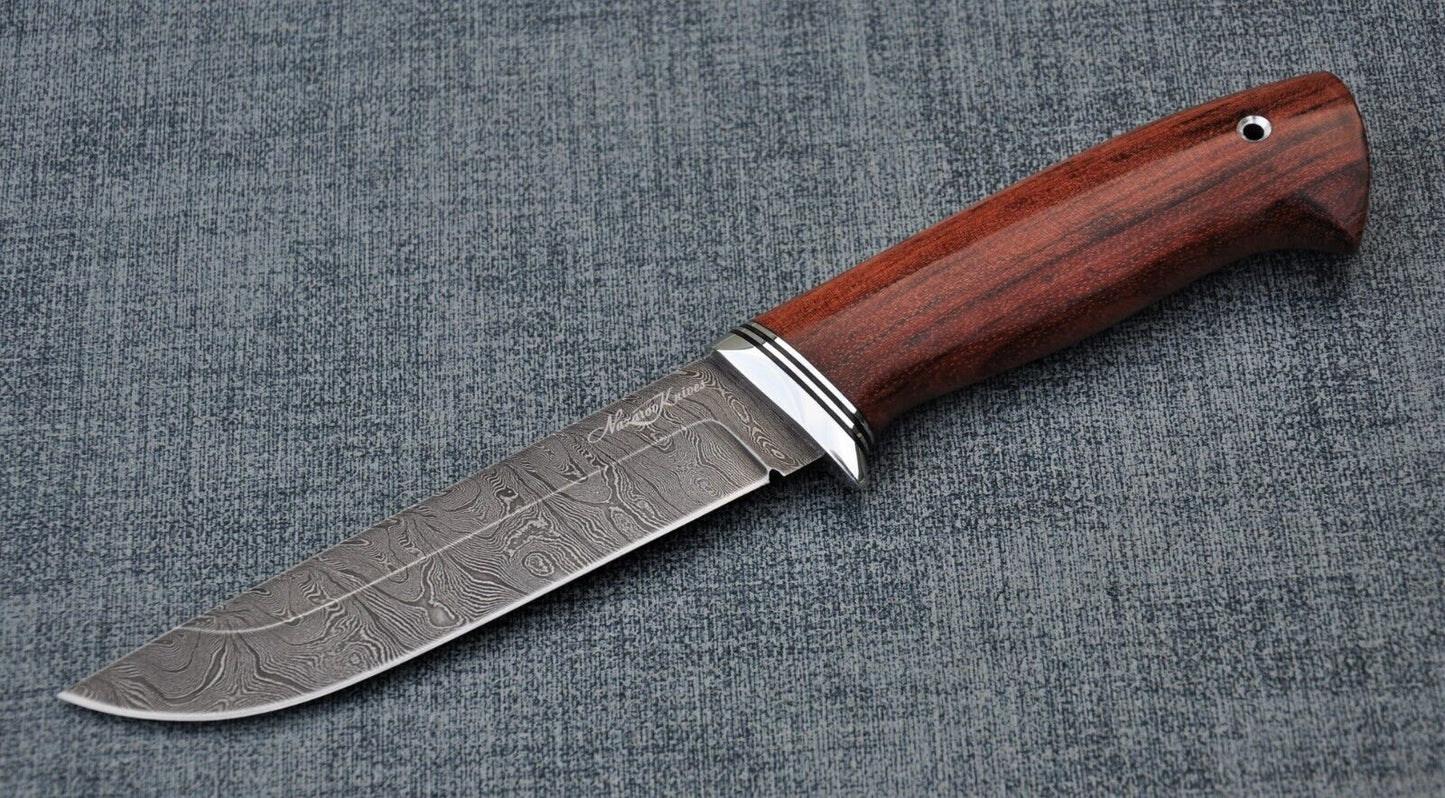 Damast Damaszener Stahl OutdoorMesser Nazarov Knives Handarbeit HRC62 Косач