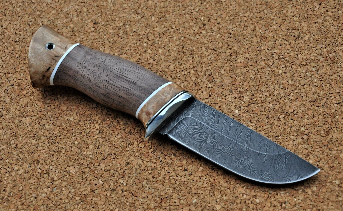 Damaszener Stahl Outdoor Jagd Damast Messer Nazarov Knives Handarbeit HRC62
