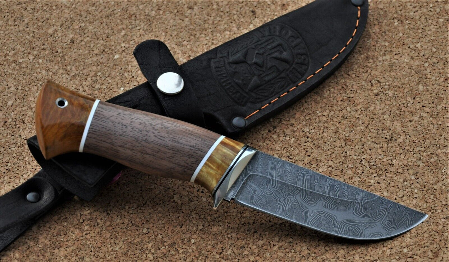 Damaszener Stahl Outdoor Jagd Damast Messer Nazarov Knives Handarbeit HRC62