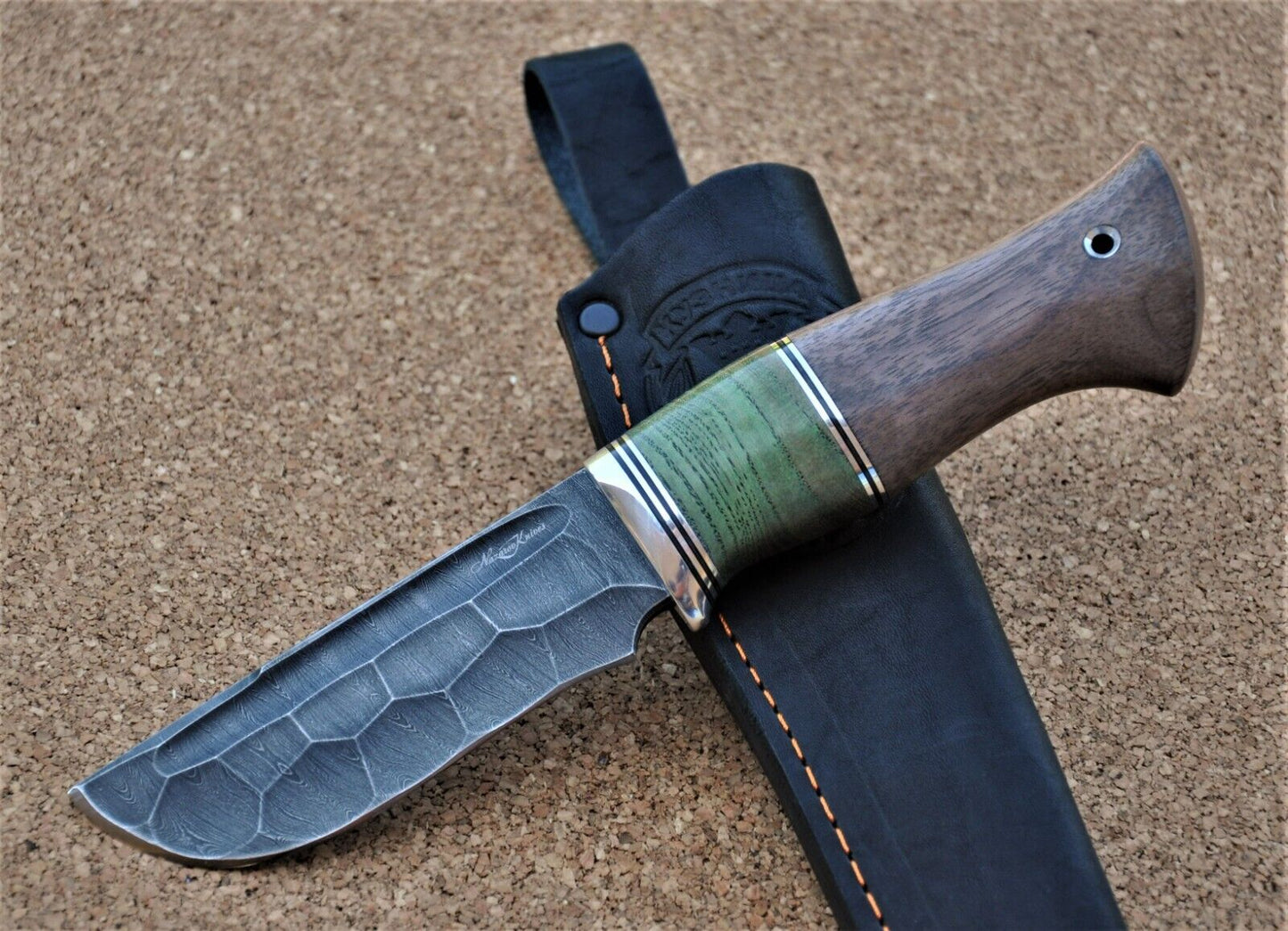 Damaszener Stahl Outdoor Jagd Damast Messer Nazarov Knives Handarbeit HRC62