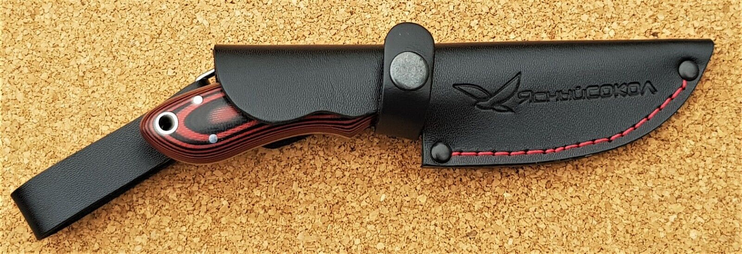 H12MF Full Tang Outdoor Jagd Messer Yasniy Sokol Handarbeit HRC 61 Сова