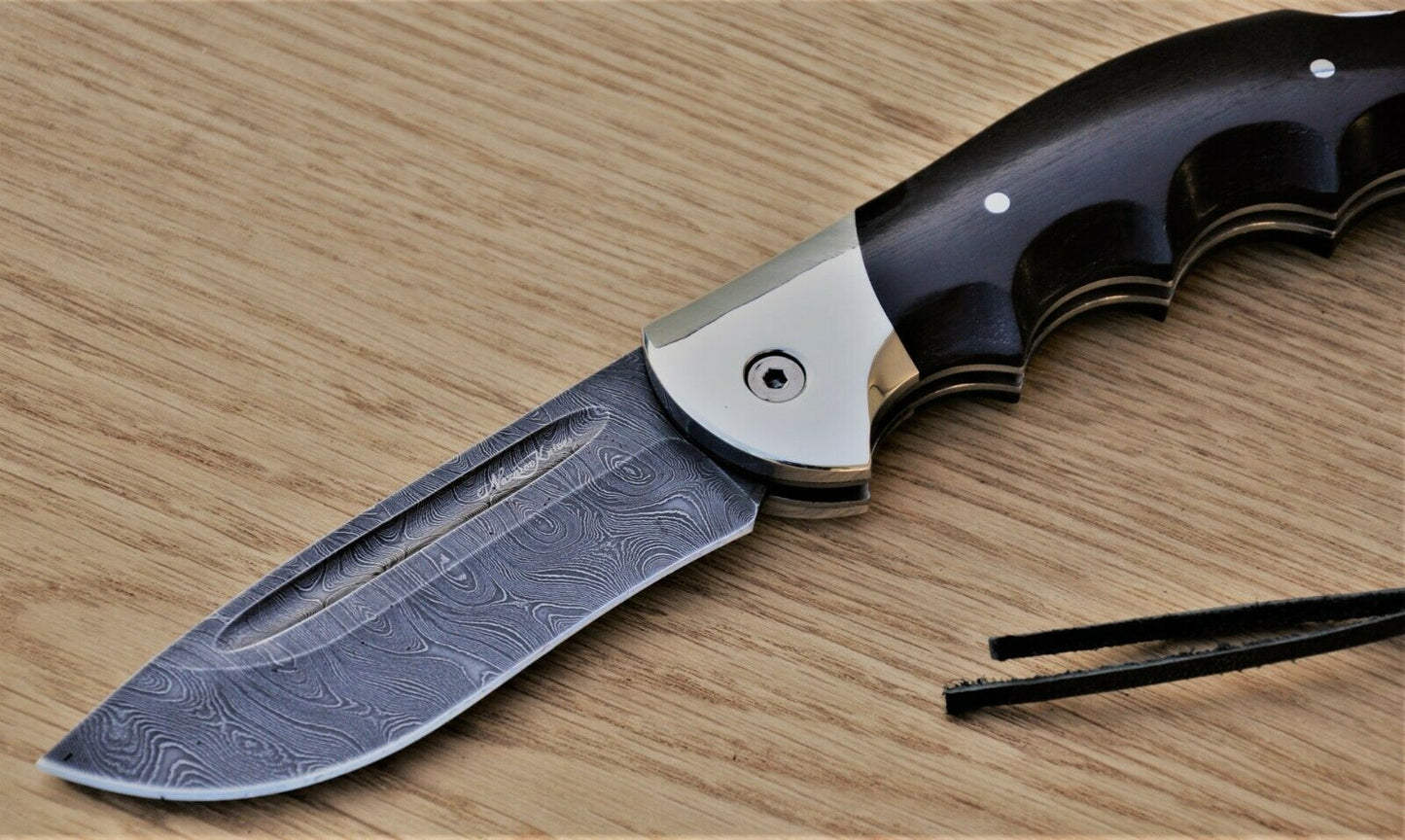 Nazarov Knives Damaszener Stahl Outdoor Klappmesser