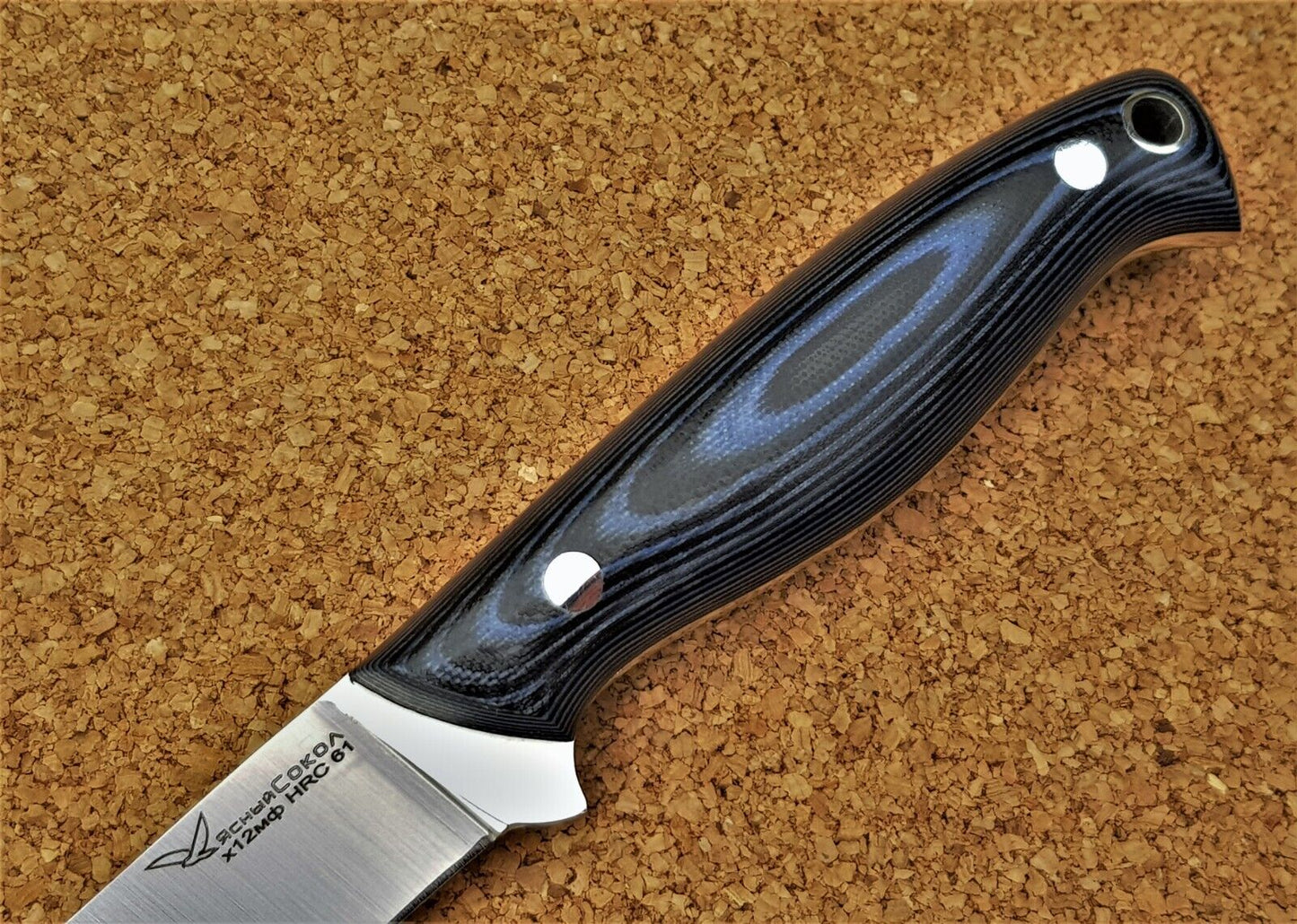 H12MF Full Tang Outdoor Jagd Messer Yasniy Sokol Handarbeit HRC61 Акулёнок