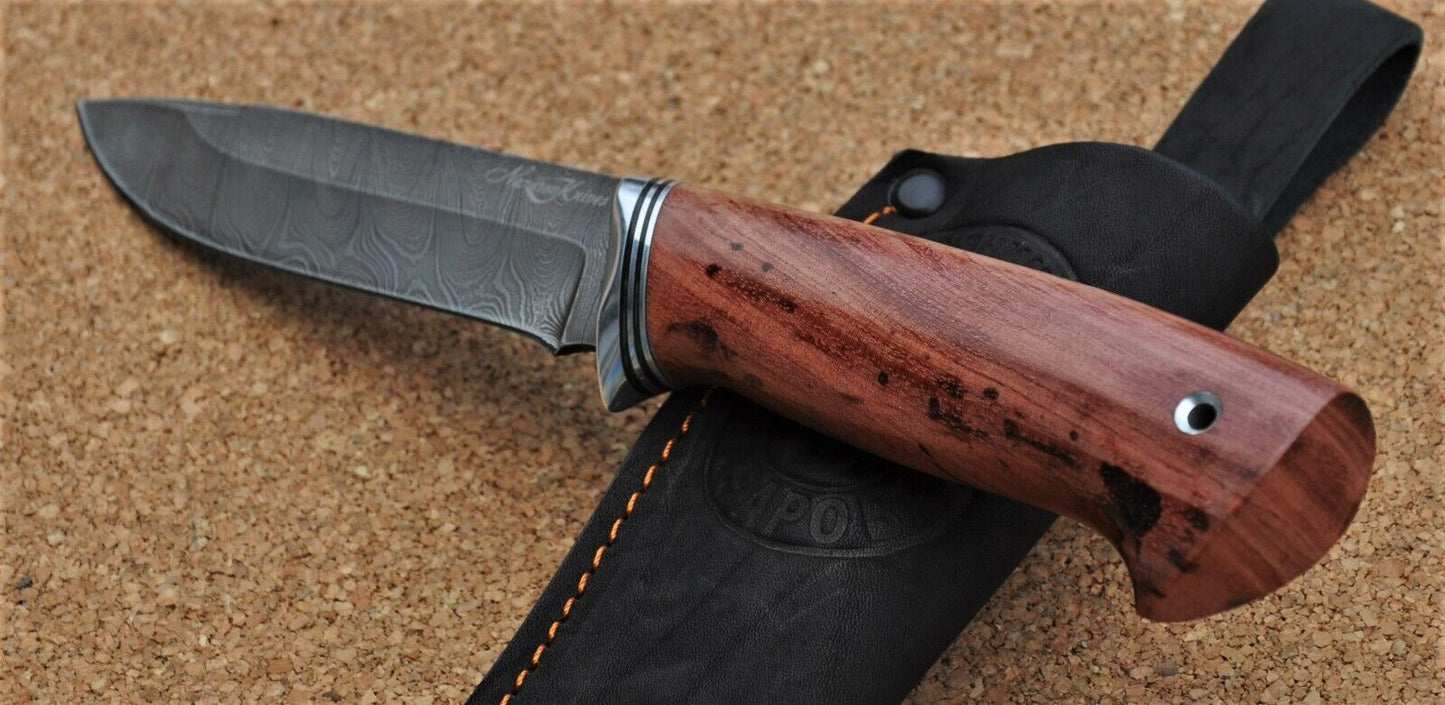 Damast Damaszener Stahl Outdoor Messer Nazarov Knives Handarbeit HRC62 Сокол