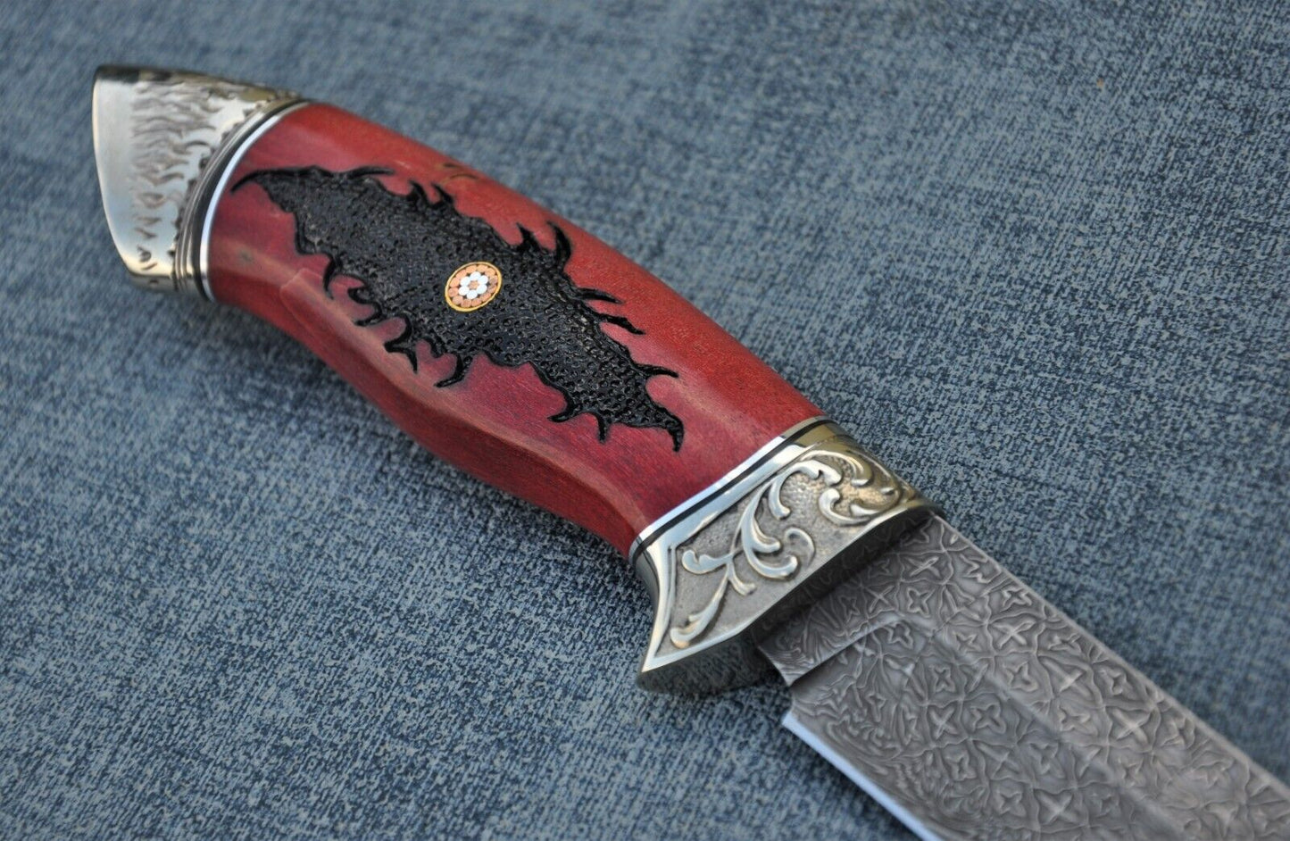 Mosaik Damast Stahl OutdoorMesser Handarbeit Nazarov Knives Russland HRC62 Овод