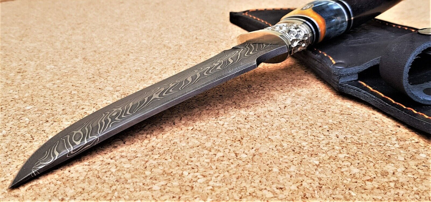 Nazarov Knives Russland Mosaik Damast Stahl Outdoor JagdMesser Handarbeit HRC62