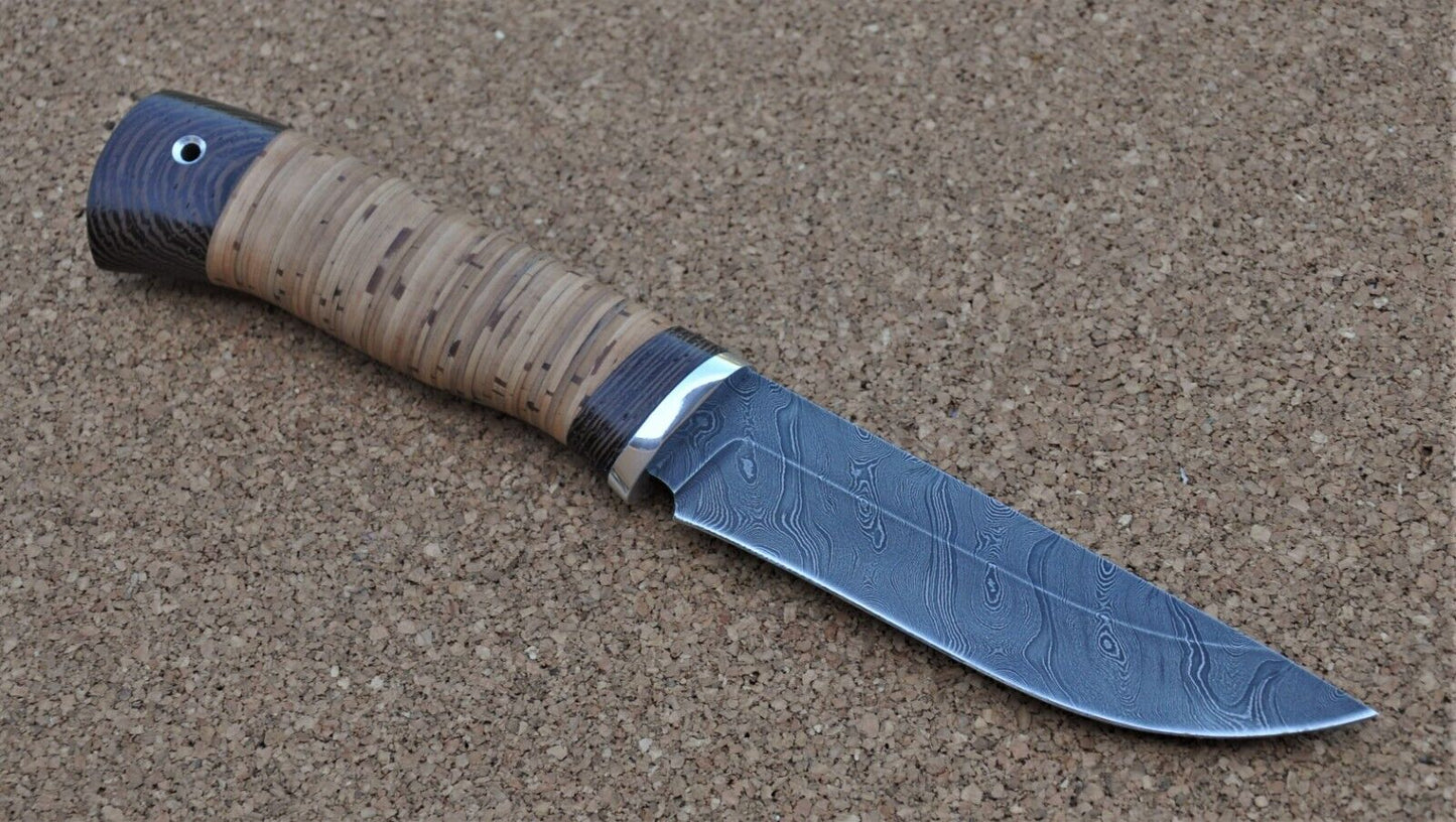 Damaszener Stahl Outdoor Jagdmesser Nazarov Knives Handarbeit