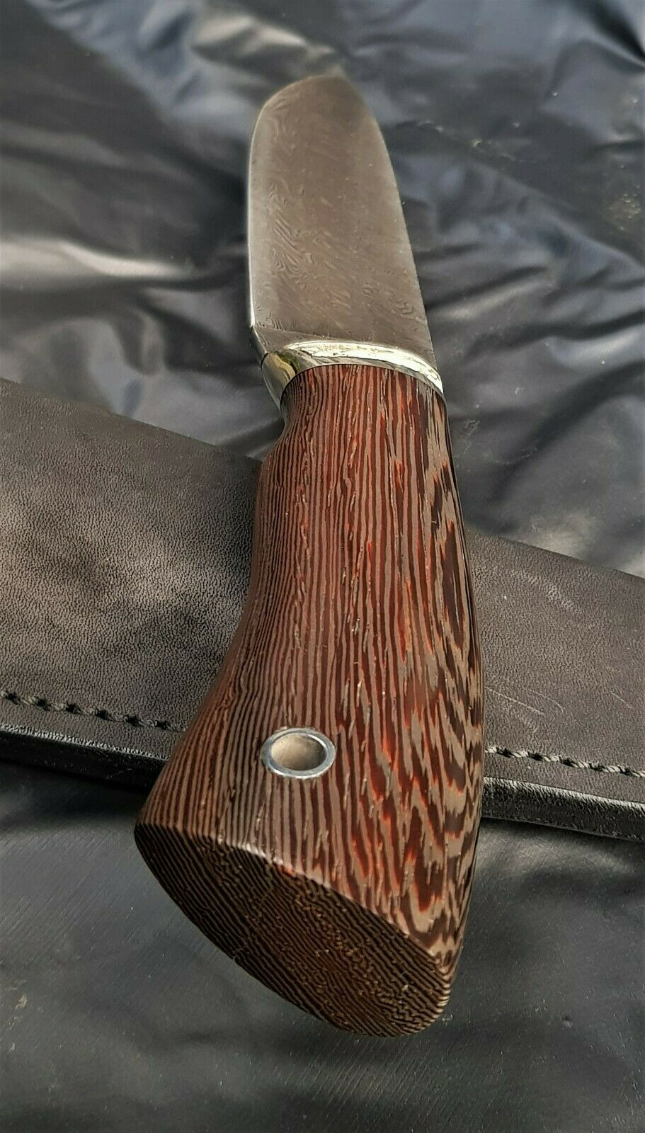 A.Marushin Russland Outdoor Jagdmesser Damaszener Stahl Handarbeit