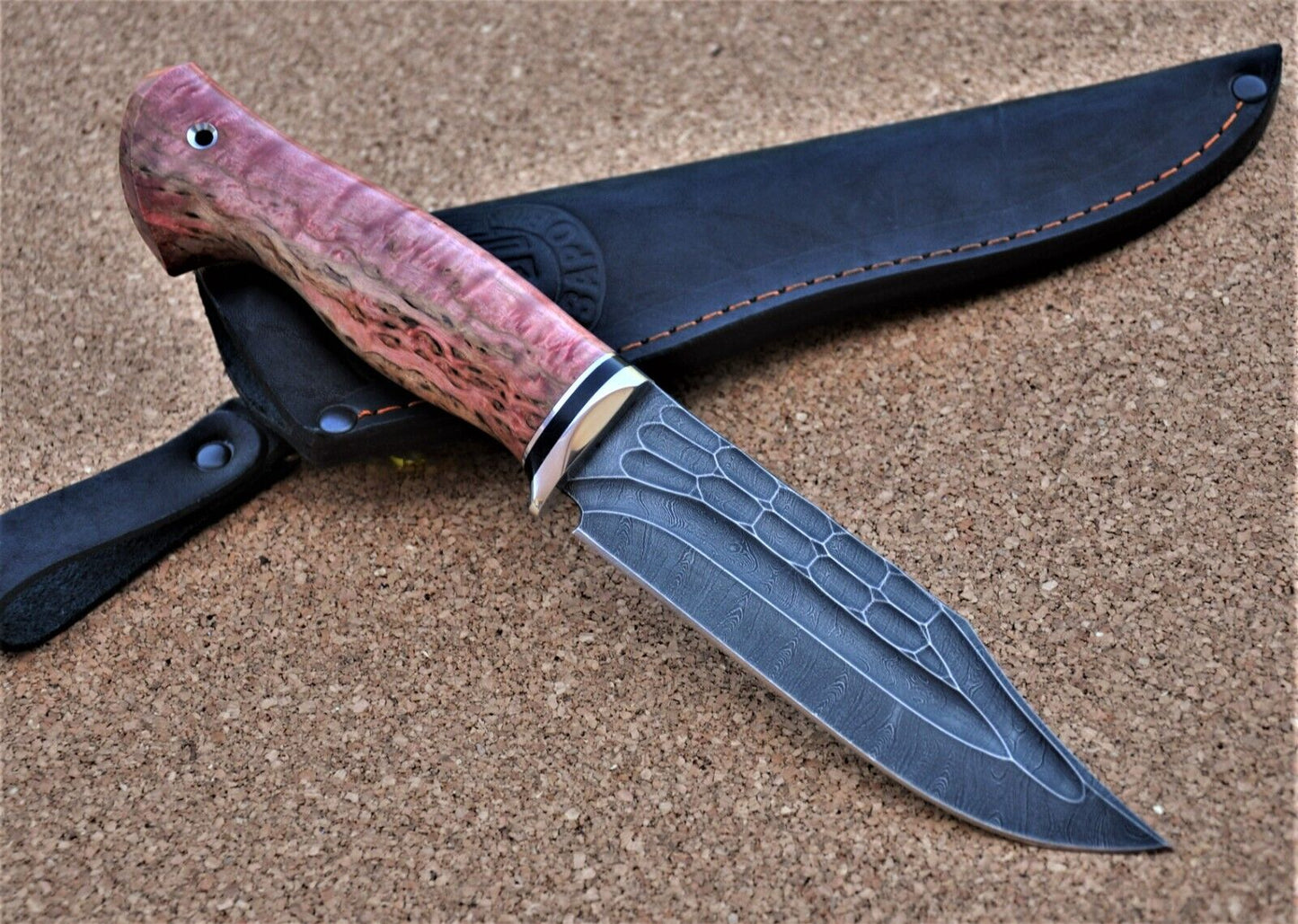 Damaszener Stahl Outdoor Jagd Damast Messer Nazarov Knives Handarbeit HRC62