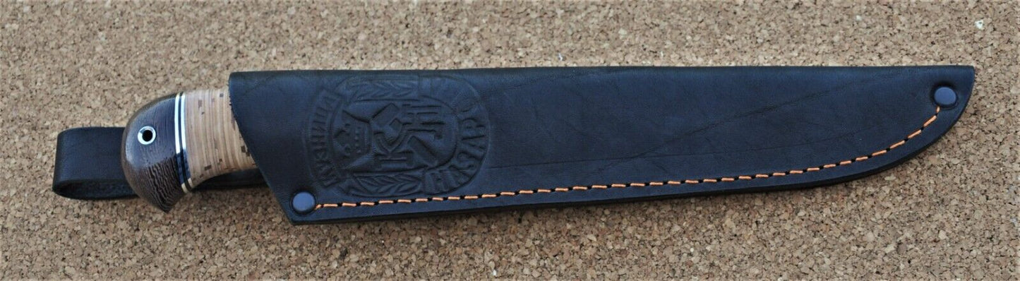 Damast Damaszener Stahl Outdoor Messer Nazarov Knives Handarbeit HRC62 Рыбак