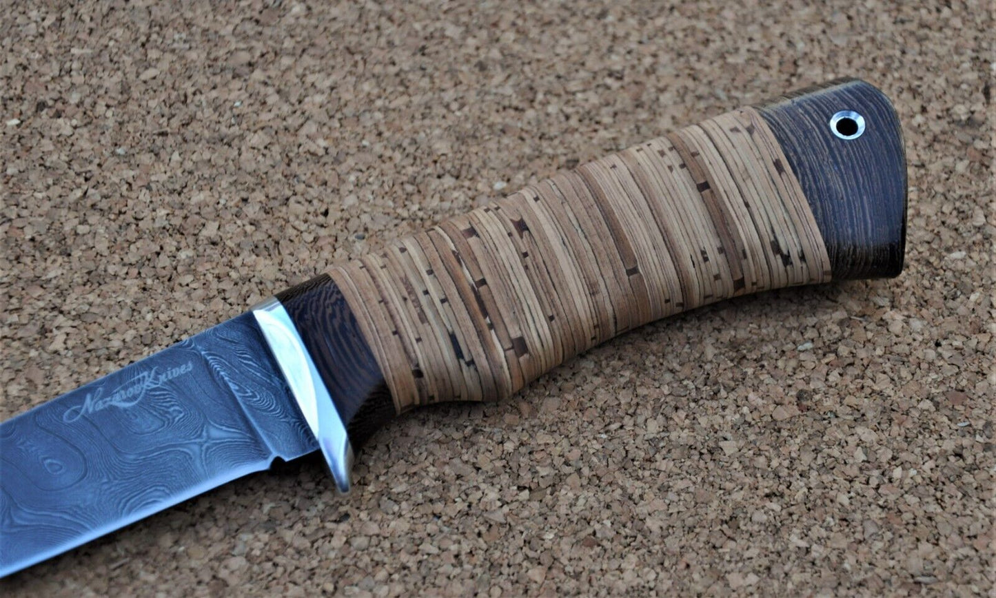 Damaszener Stahl Outdoor Jagd Messer Nazarov Knives Handarbeit HRC62 Жерех