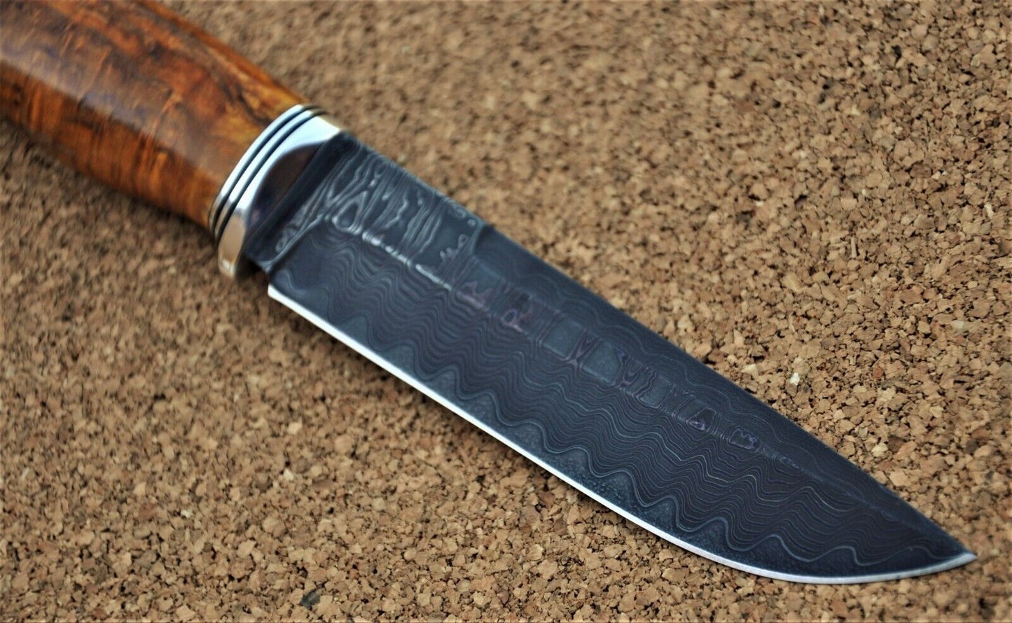 Nazarov Knives Russland Mosaik Damast Stahl Outdoor JagdMesser Handarbeit HRC62