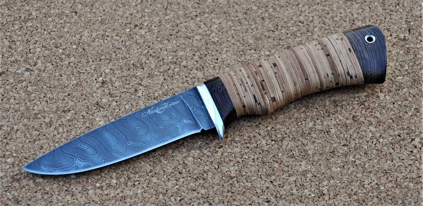 Damaszener Stahl Outdoor Jagd Messer Nazarov Knives Handarbeit HRC62 Жерех