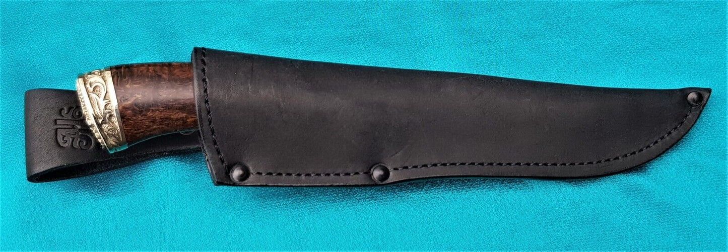 Outdoor JagdMesser Damast Stahl A.Maruschin Russland HRC62 Handarbeit Куница