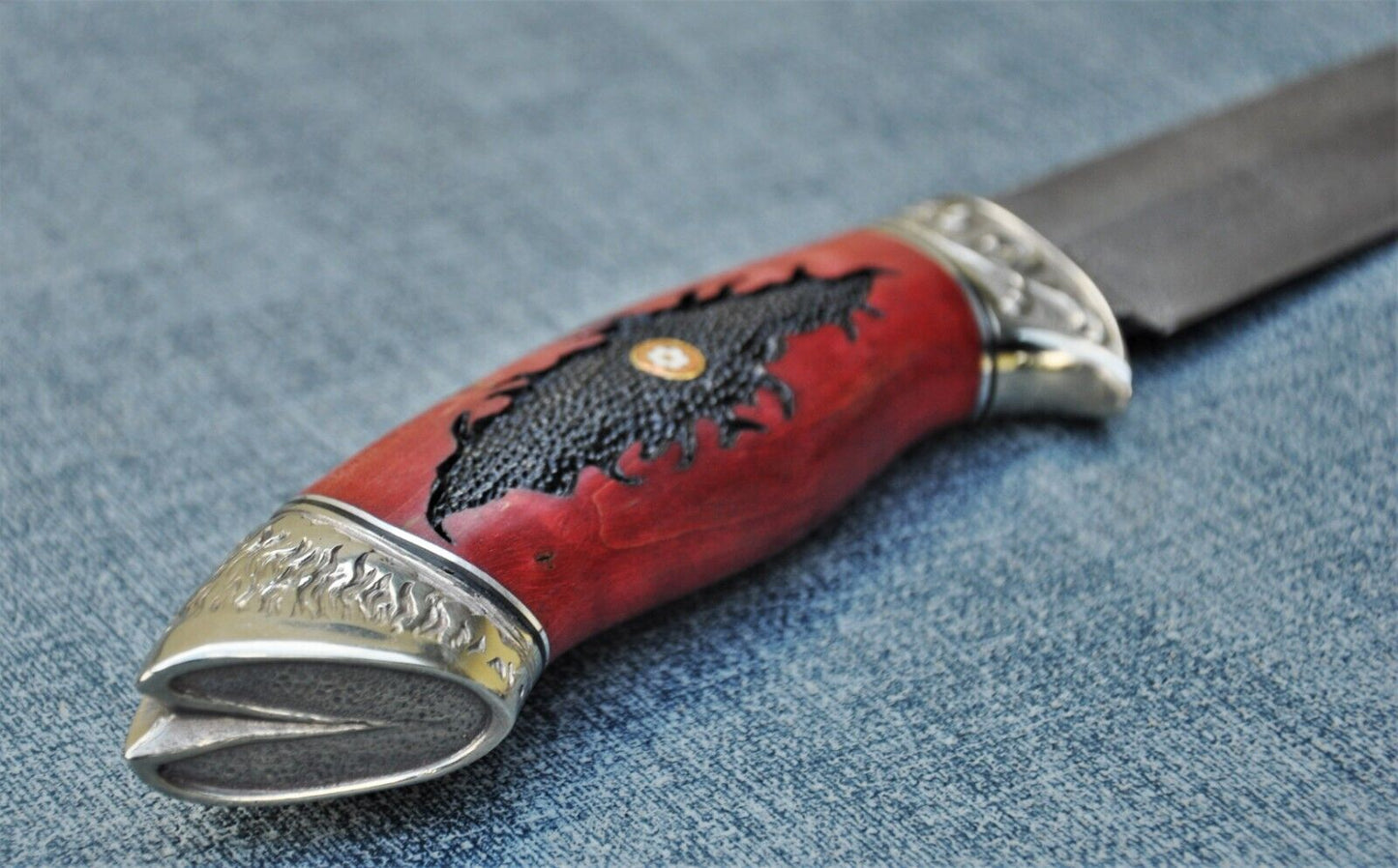 Mosaik Damast Stahl OutdoorMesser Handarbeit Nazarov Knives Russland HRC62 Овод