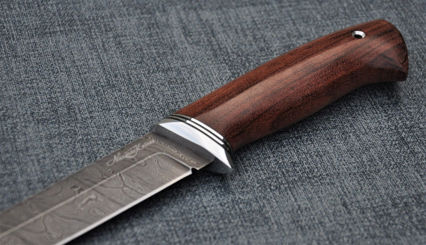 Damast Damaszener Stahl OutdoorMesser Nazarov Knives Handarbeit HRC62 Косач