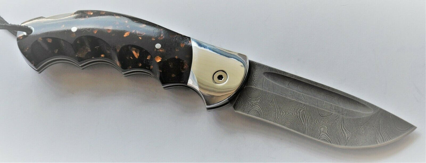 Nazarov Knives Russland Damast Stahl Outdoor Klappmesser Handarbeit