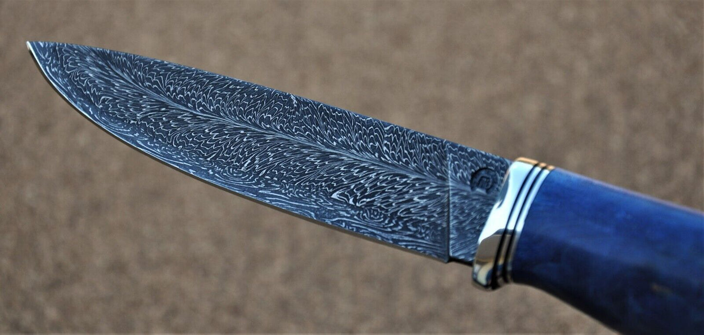 Nazarov Knives Russland Mosaik Damast Stahl Outdoor JagdMesser Handarbeit HRC62