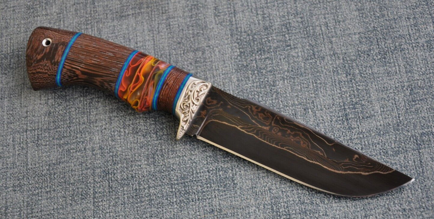 Nazarov Knives Russland laminated Damast Stahl Outdoor Messer Handarbeit HRC62