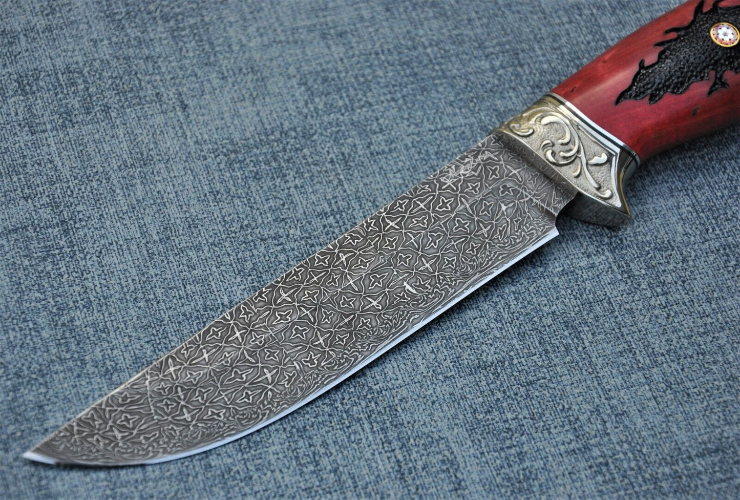 Mosaik Damast Stahl OutdoorMesser Handarbeit Nazarov Knives Russland HRC62 Овод