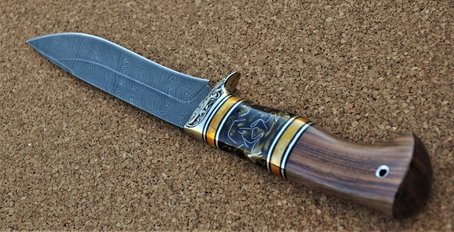 Damaszener Stahl Outdoor Jagdmesser Nazarov Knives Handarbeit