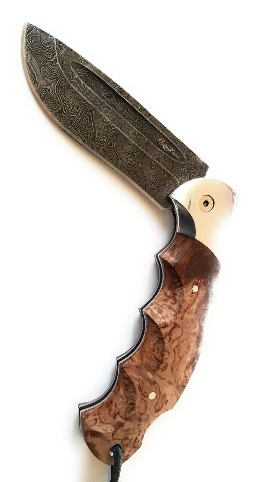 Damast Stahl Outdoor Klappmesser Handarbeit Nazarov Knives Russland HRC62 Орёл