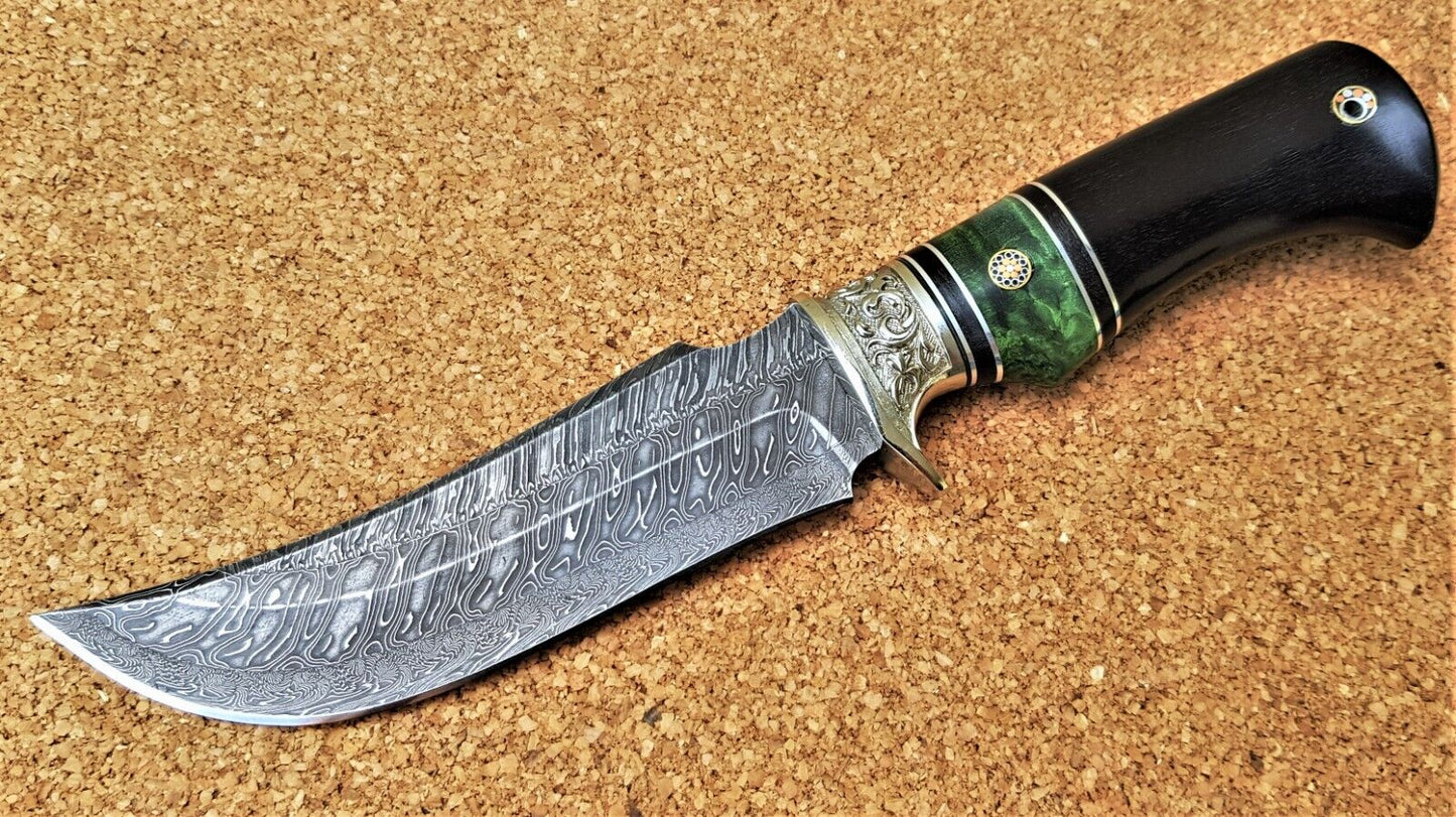 Nazarov Knives Russland Mosaik Damast Stahl Outdoor JagdMesser Handarbeit HRC62