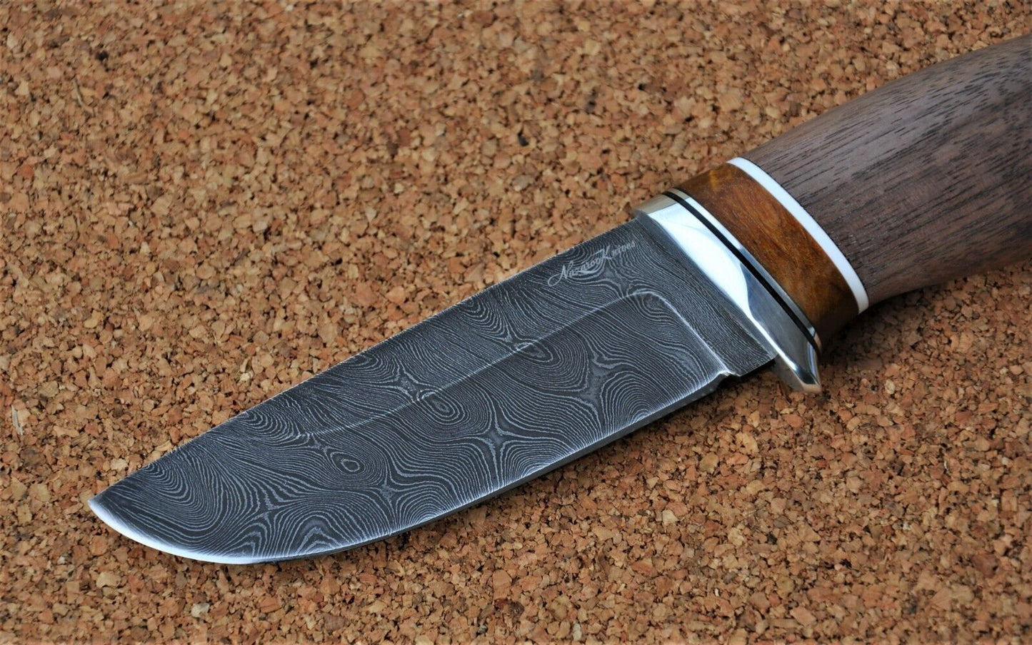 Damaszener Stahl Outdoor Jagd Damast Messer Nazarov Knives Handarbeit HRC62