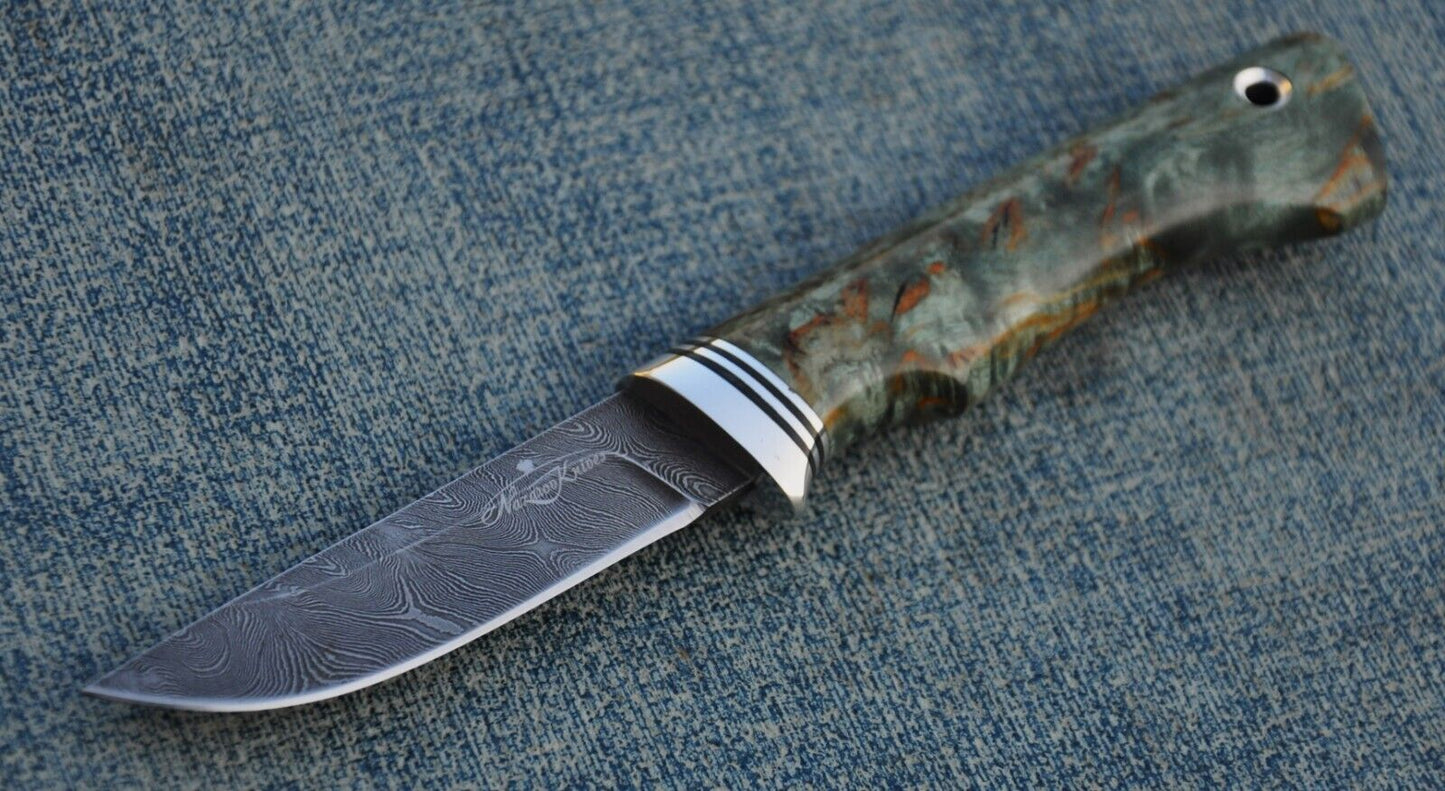 Damaszener Stahl Outdoor Damast Messer Малыш Nazarov Knives Handarbeit HRC62