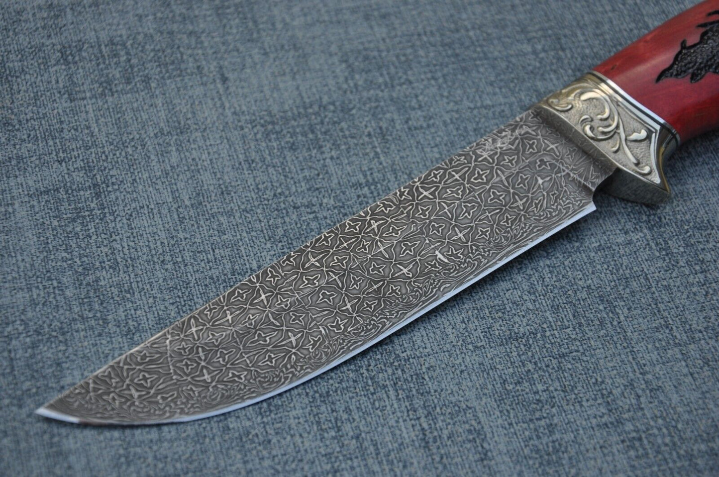 Mosaik Damast Stahl OutdoorMesser Handarbeit Nazarov Knives Russland HRC62 Овод