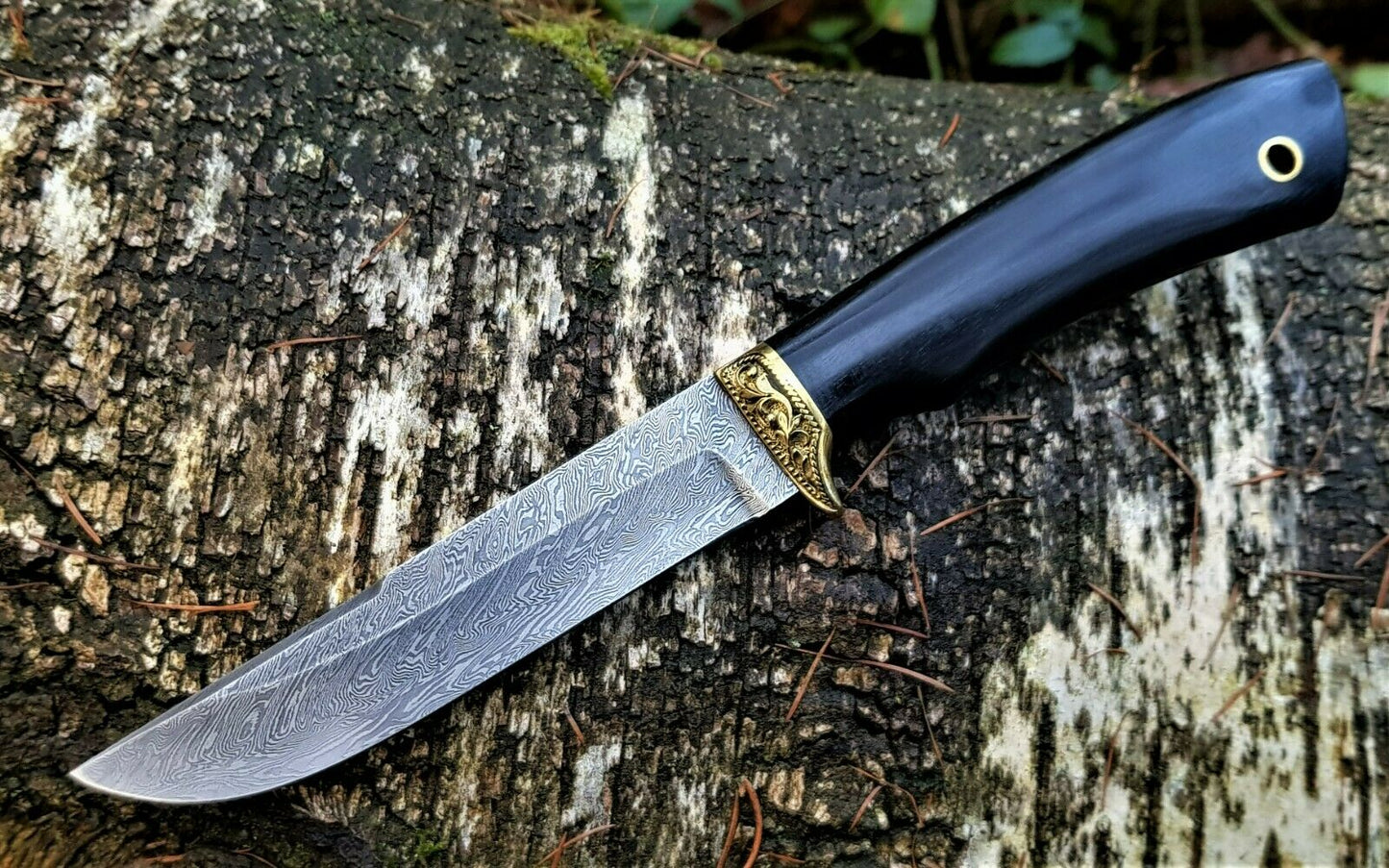 A.Marushin Outdoor Jagdmesser Damaszener Stahl Handarbeit