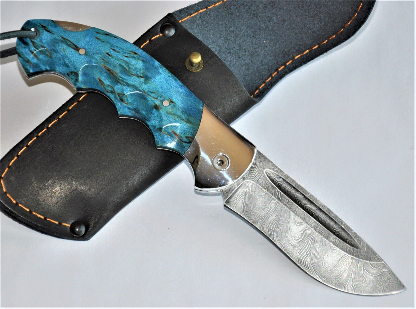 Damast Stahl Outdoor Klappmesser Handarbeit Nazarov Knives Russland HRC62 Орёл