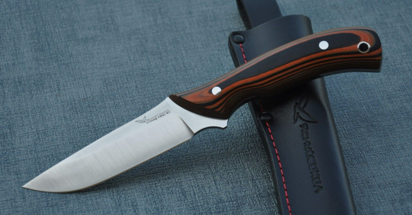 H12MF FullTang Outdoor Jagdmesser Yasniy Sokol Handarbeit