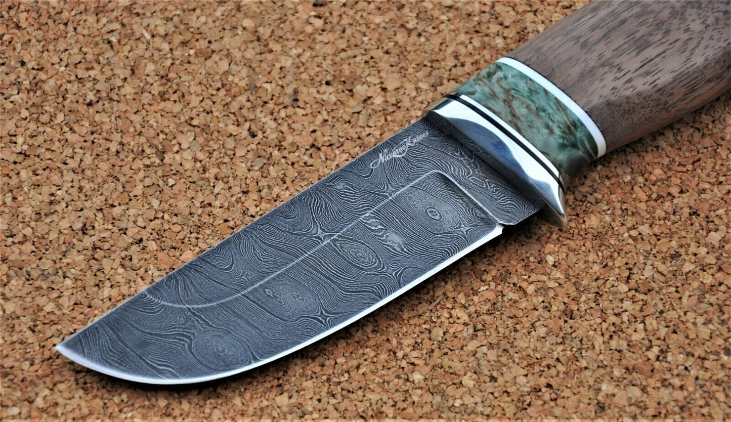 Damaszener Stahl Outdoor Jagd Damast Messer Nazarov Knives Handarbeit HRC62