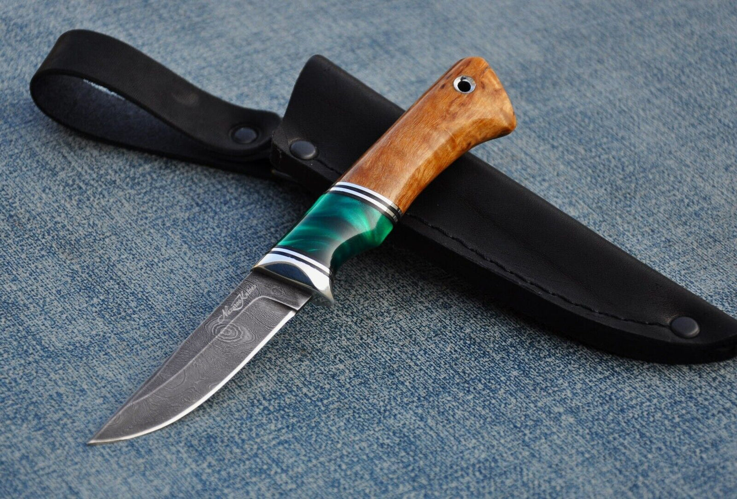 Damaszener Stahl Outdoor Damast Messer Малыш Nazarov Knives Handarbeit HRC62