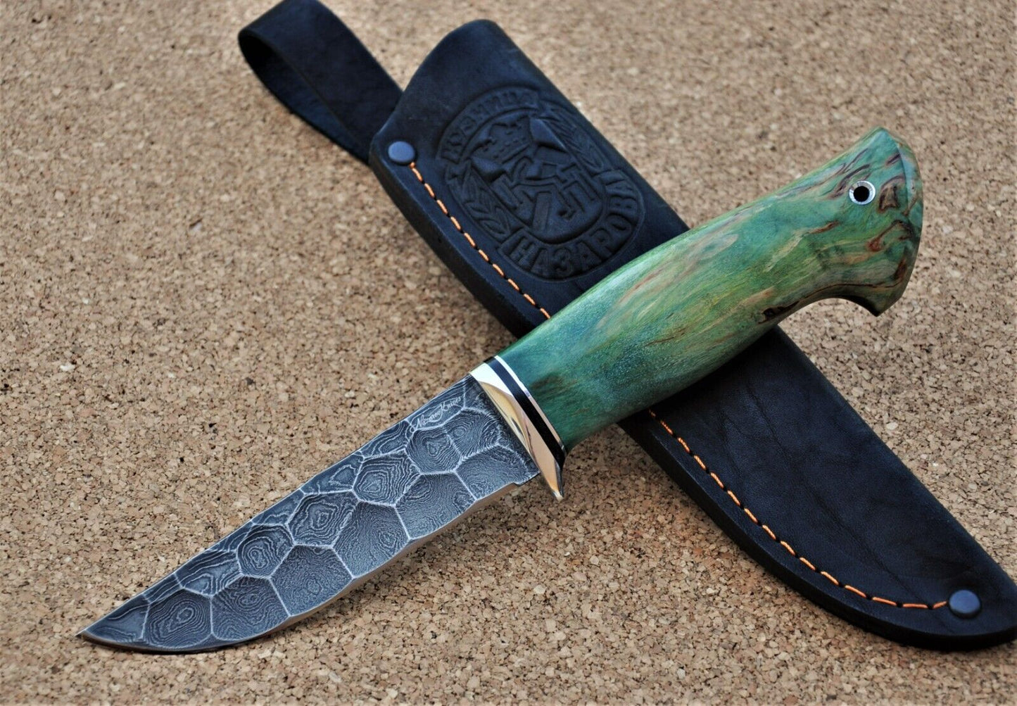 Damaszener Stahl Outdoor Jagd Damast Messer Nazarov Knives Handarbeit HRC62