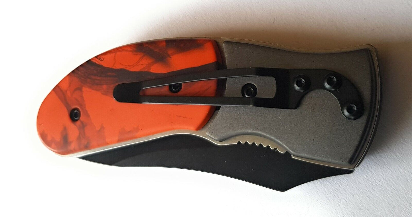 Haller Taschenmesser Orange/Camo Jagd- und Outdoormesser 84679 rostfrei