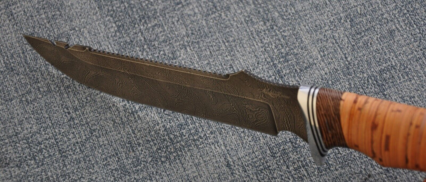 Damaszener Stahl Outdoor Jagd Damast Messer Nazarov Knives Handarbeit HRC62