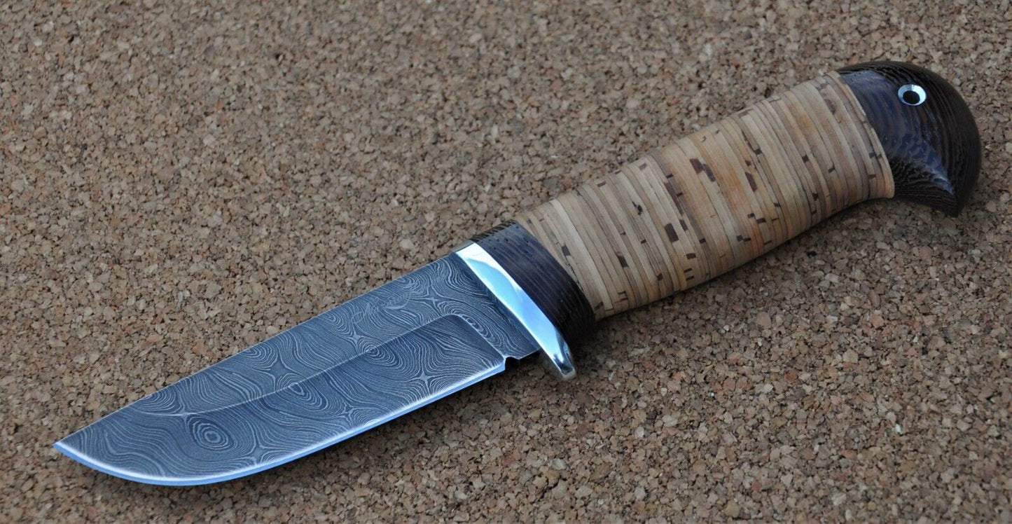 Damaszener Stahl Outdoor Jagdmesser Nazarov Knives Handarbeit