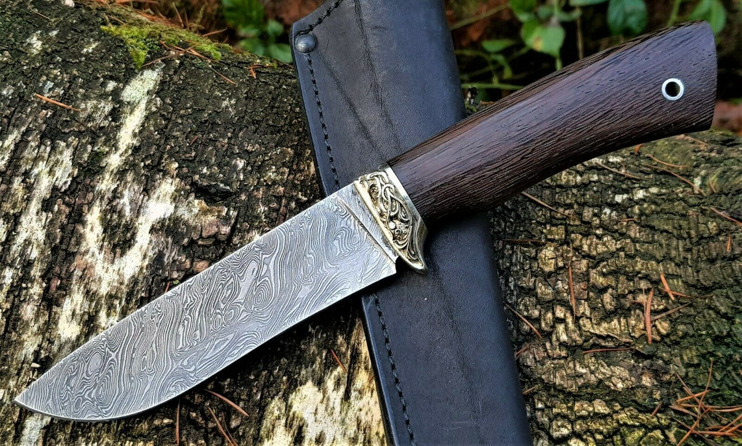A.Marushin Outdoor Jagdmesser Damaszener Stahl Handarbeit