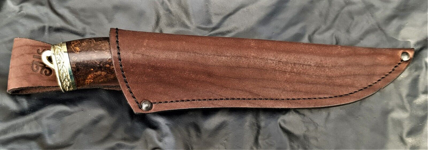 Outdoor JagdMesser Damast Stahl A.Maruschin Russland HRC62 Handarbeit Охотник