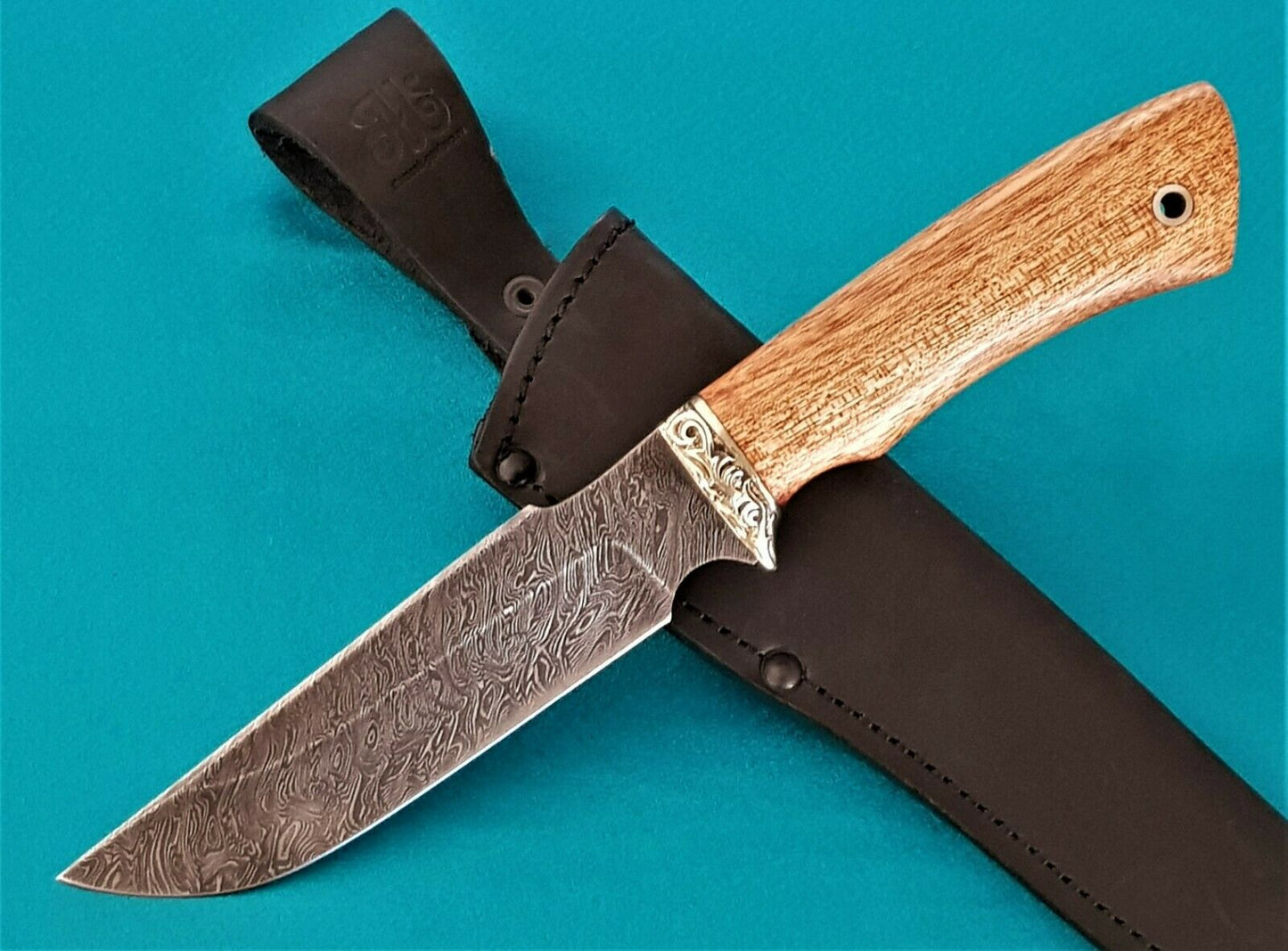 Damast Stahl Outdoor Jagd Messer HRC 62 Handarbeit A.Maruschin Russland Гарсон