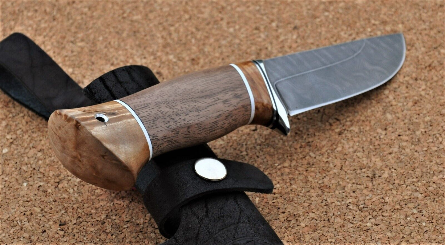 Damaszener Stahl Outdoor Jagd Damast Messer Nazarov Knives Handarbeit HRC62