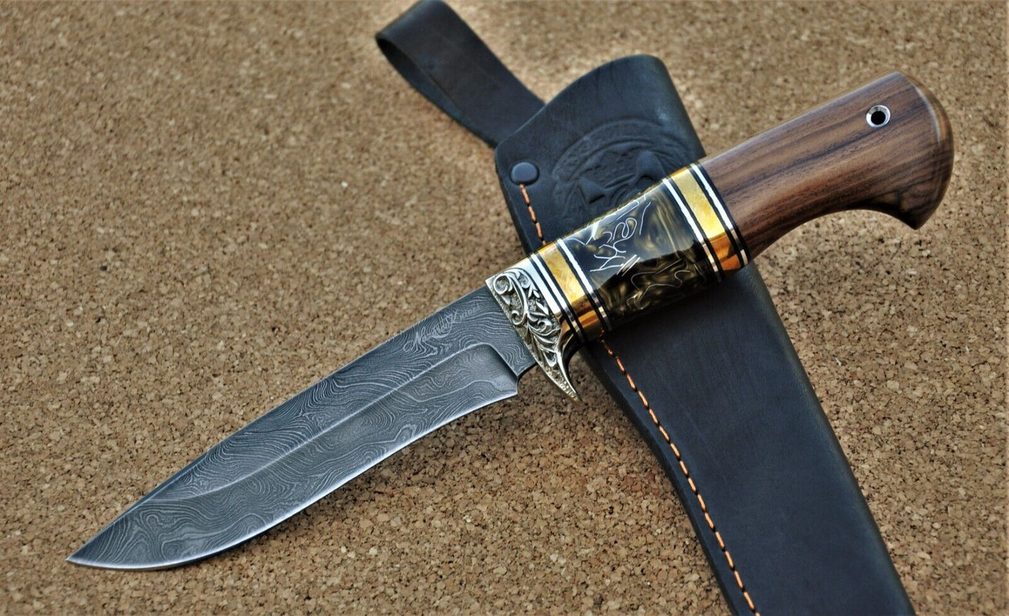 Damaszener Stahl Outdoor Jagdmesser Nazarov Knives Handarbeit