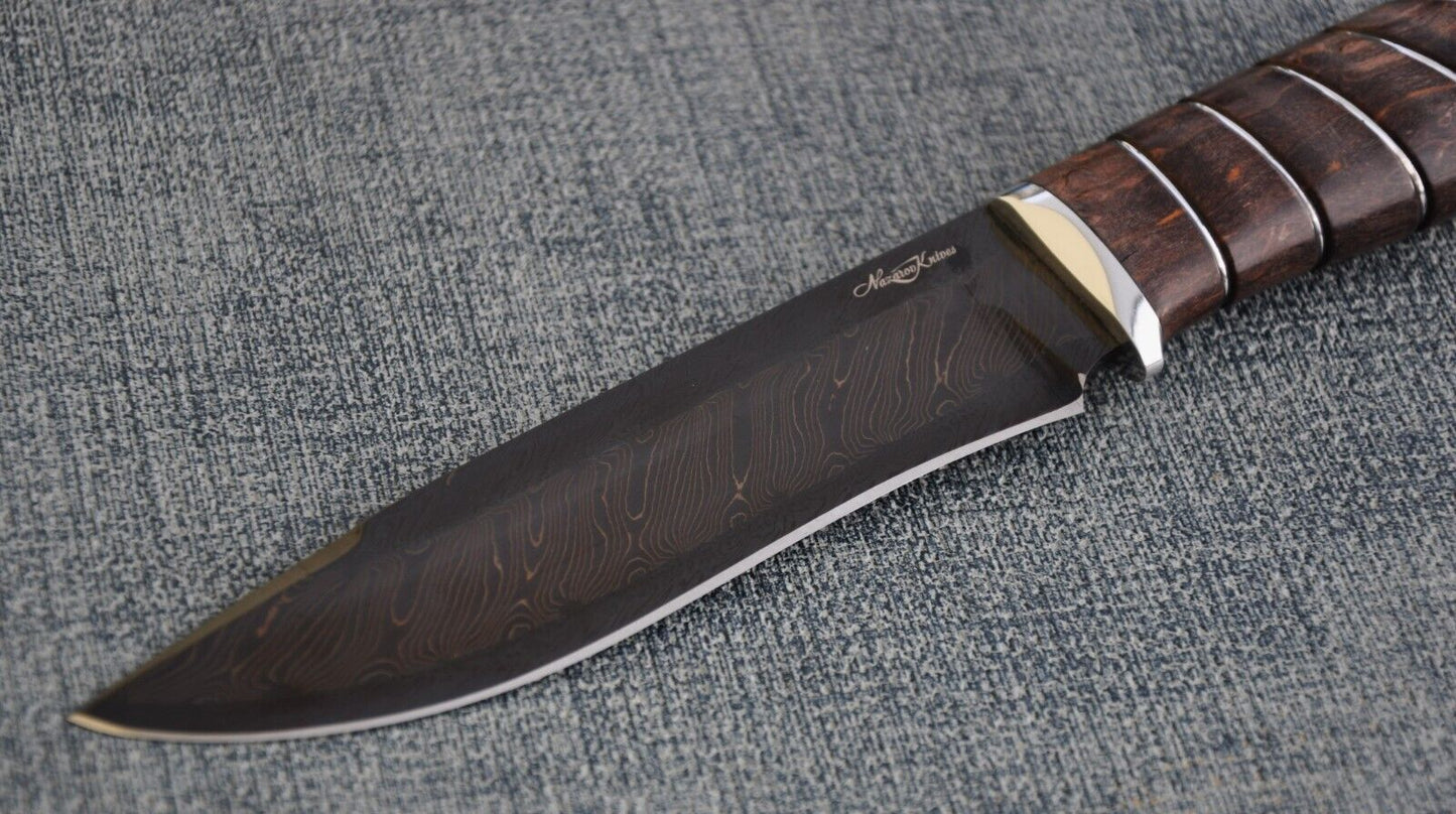 Nazarov Knives Russland Mosaik Damast Stahl Outdoor JagdMesser Handarbeit HRC62