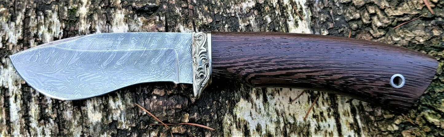 A.Marushin Outdoor Jagdmesser Damaszener Stahl Handarbeit