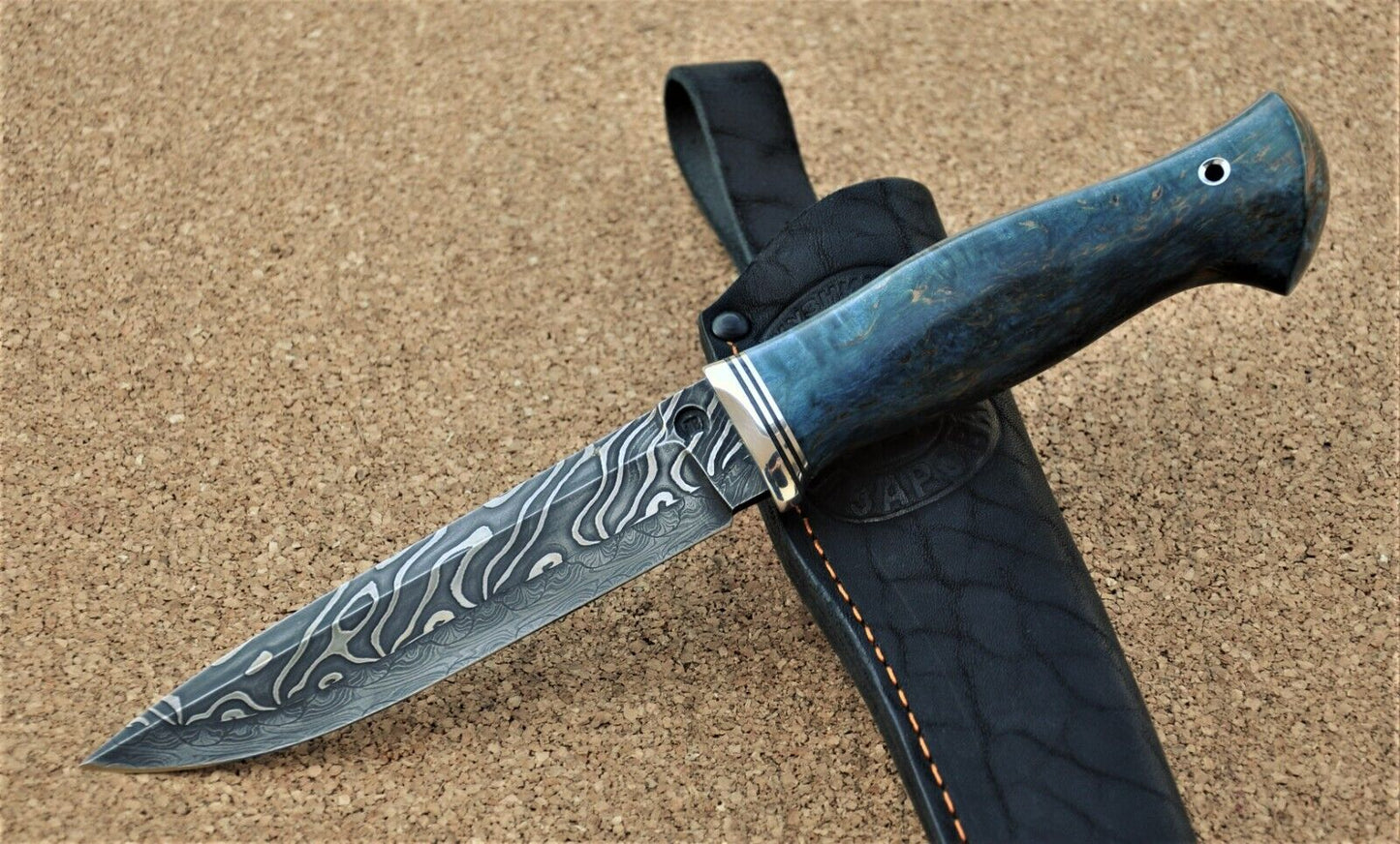 Nazarov Knives Russland Mosaik Damast Stahl Outdoor JagdMesser Handarbeit HRC62